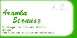 aranka strausz business card